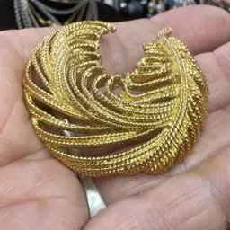 Monet Gold Tone Brooch