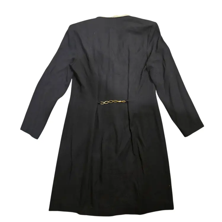 Vintage Dani Max Lois Snyder Size 12 Womens Black Jacket Blazer Dress Stewardess
