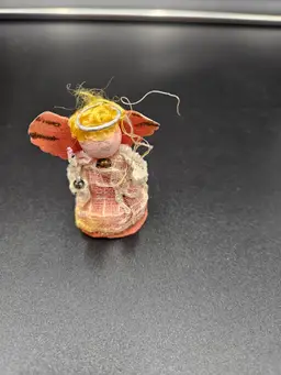 Vintage Angel ornament, paper body, made in Japan