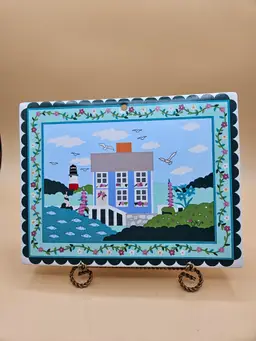 Sakura Rectangle Nantucket 8.5" x 6.5"Trivet Wall Hang