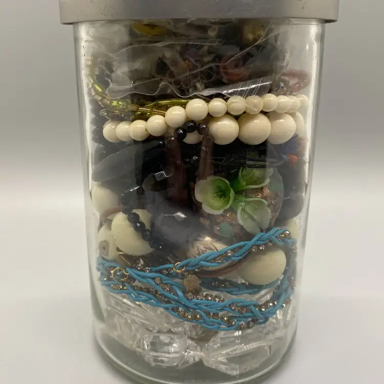 Mystery Jewelry Jar Wearable Resell Crafting Repurpose Repair 2 lbs