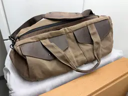 WaterField Designs Bolt Duffel Bag / Large / Double Compartment / Waxed Canvas with Chocolate Leather
