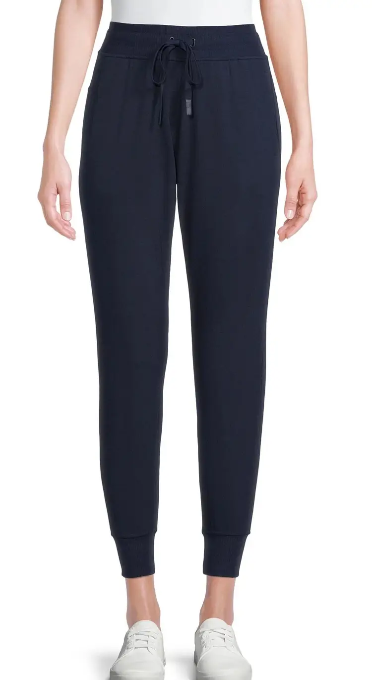 Athletic Works Women's Navy Blue Pockets Soft Jogger Pants, Size Small (4-6) NWT
