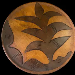 Large Carved Wood Tray