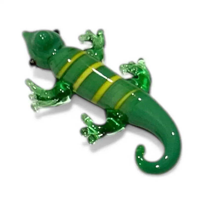 Mini Handblown Art Glass Lizard Or Gecko Figurine