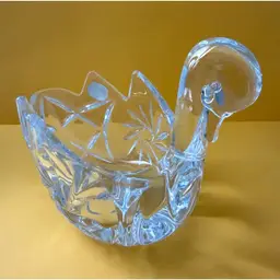 Bohemian Crystal Swan Dish