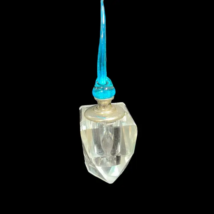 Studio Silversmith Cellini Collection-Cut Crystal Perfume Bottle-Retro Art Deco Design
