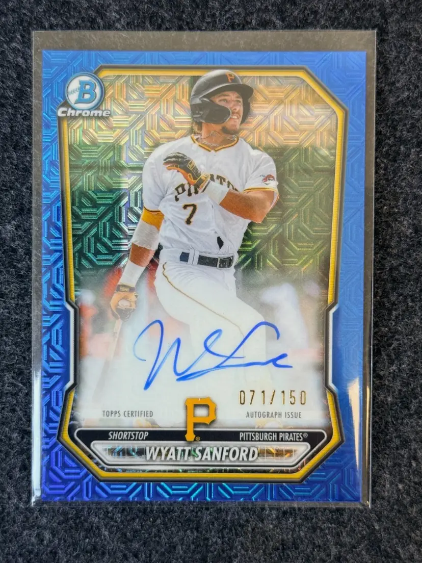 Wyatt Sanford 2026 Bowman Chrome Mega Box Blue Mojo Autograph /150