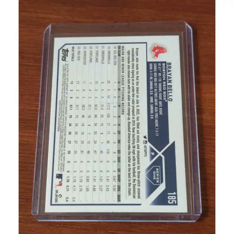 2023 Topps Series 1 #185 Brayan Bello Rainbow Foil Boston Red Sox