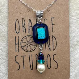 #102 “Ever Changing” Series — Designed by Me -- Dichroic Glass Necklace