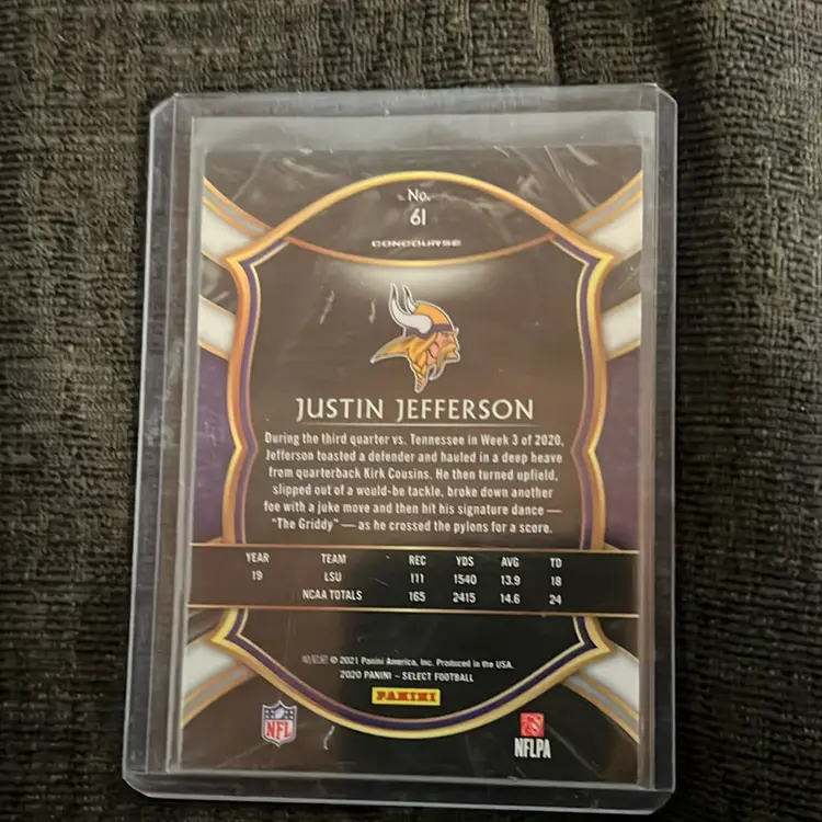 2020 Panini Select Concourse Justin Jefferson #61