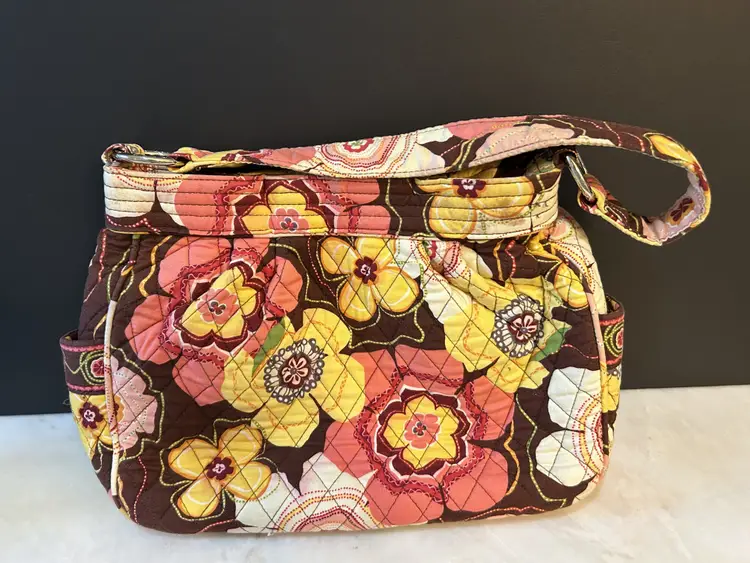 Vera Bradley Buttercup Shoulder Bag Purse Magnetic Closure Retired 2010