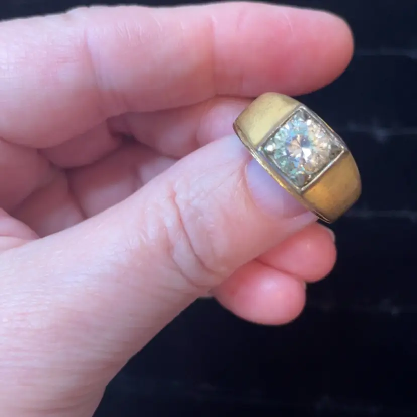 Size 9.5 14 K  Gold Electroplated Ring
