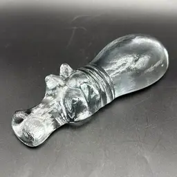 Kosta Boda Swedish Glass 1970 Bertil Vallien Zoo Series Hippo Paperweight