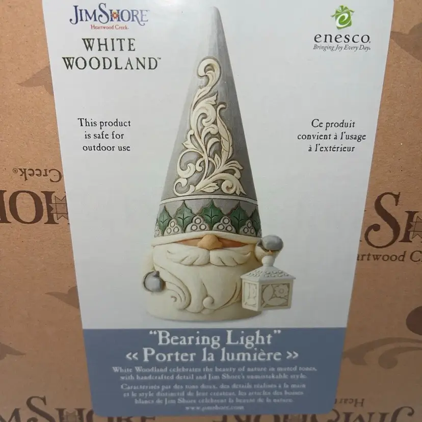 Jim Shore Bearing Light - Woodland Gnome with Lantern 6011625 NEW for 2022 Gnome