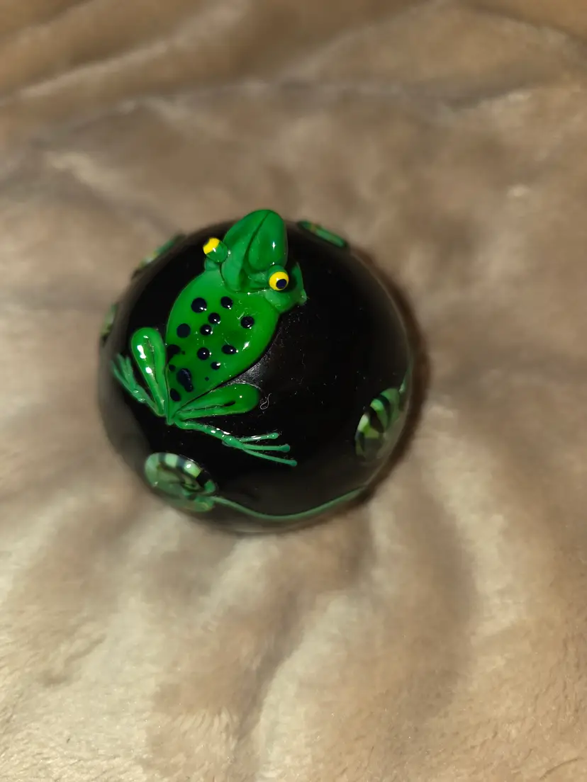 Signed Correia Frog Paperweight