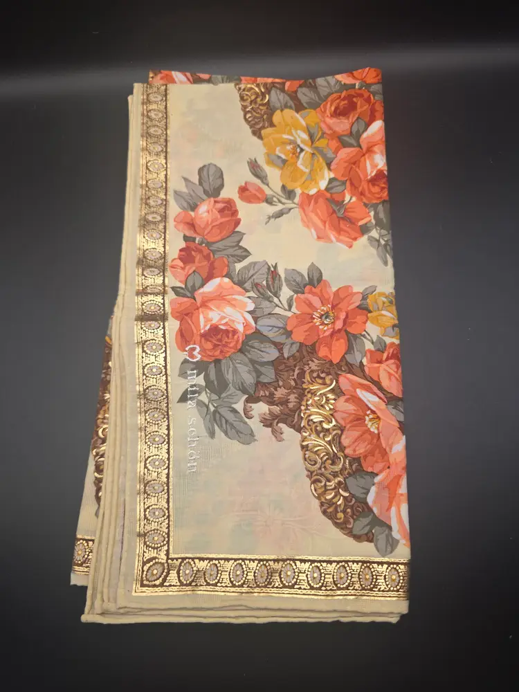 Mila Schon silk floral scarf