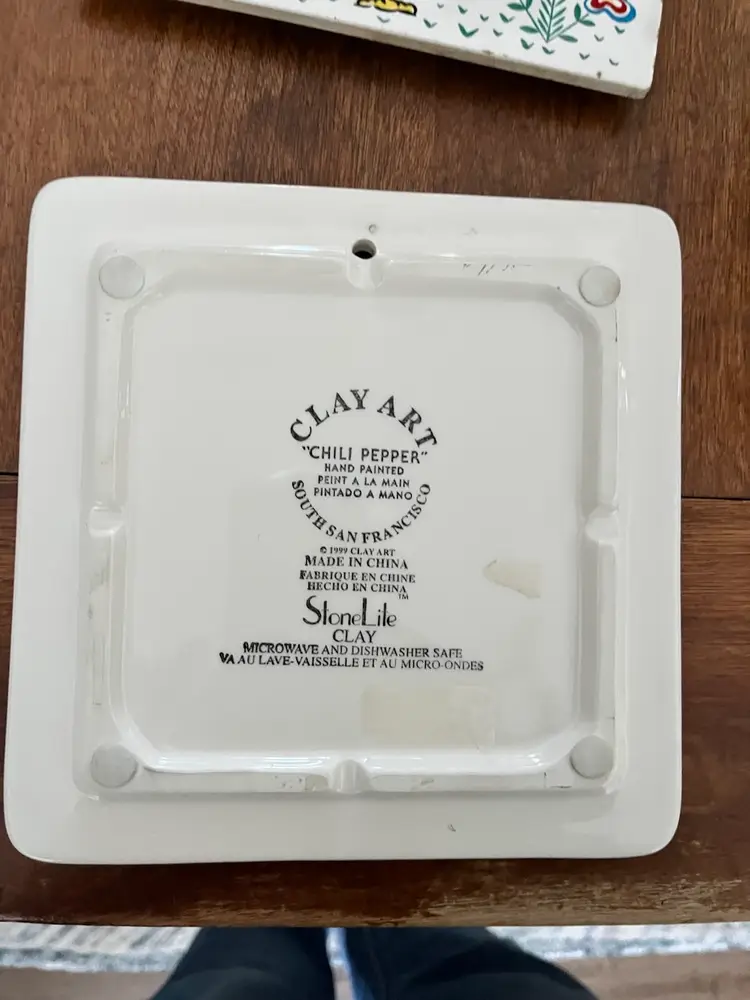 #01 Chili Pepper🌶️ Trivet- Wall Decor- 1999-by Clay Art- 6.5” x 6.5”- Dimensional