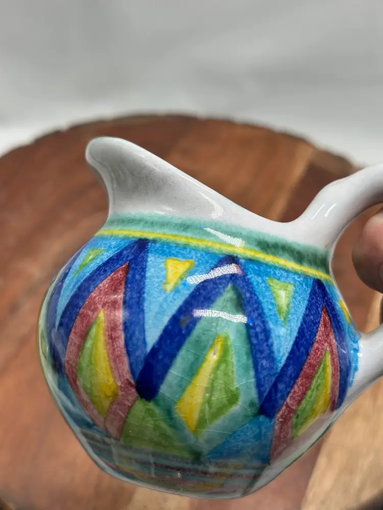 Ibarra Pottery La Paz Mexico Mini Pitcher Creamer Handmade Signed