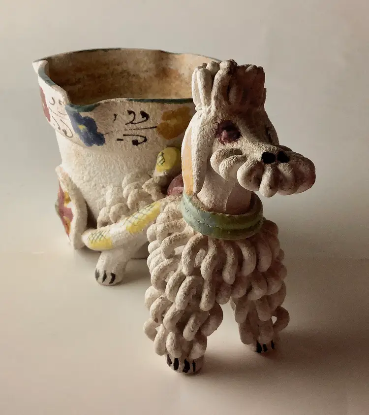 Pottery Poodle Italy Planter