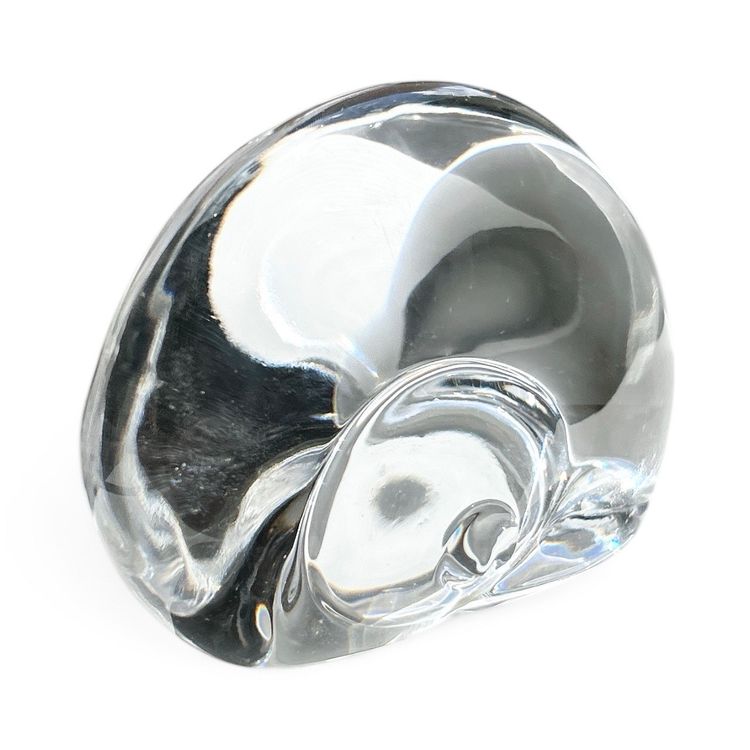 St. Louis France Cristal Clear Glass Snail Paperweight
