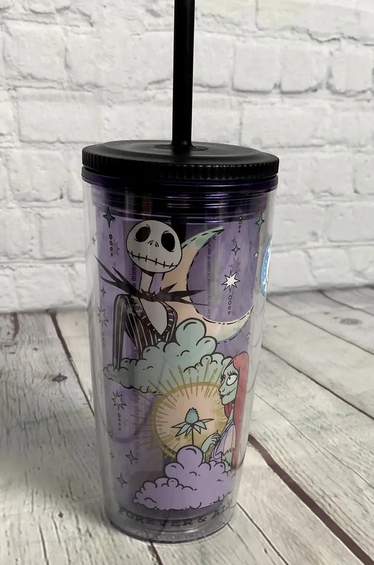 nightmare before christmas mystic cloud no spill tumbler jack and sally 20 oz