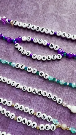 Showgirl Swiftie Beaded Friendship Bracelets - Set of 6 - Elizabeth Taylor