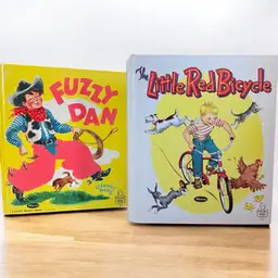 Lot Of 2 Books- FUZZY Dan, Red Bicycle