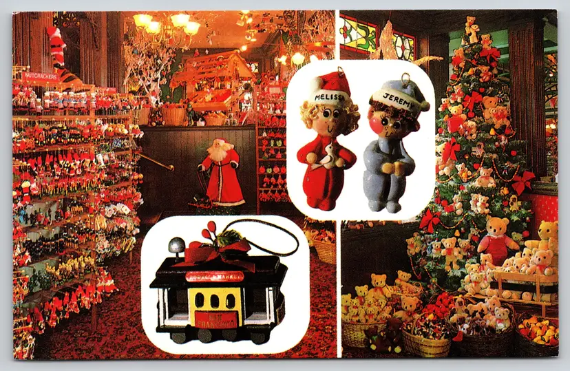 Postcard S Claus Christmas Store Pier 39 San Francisco Toys Interior View - 14784