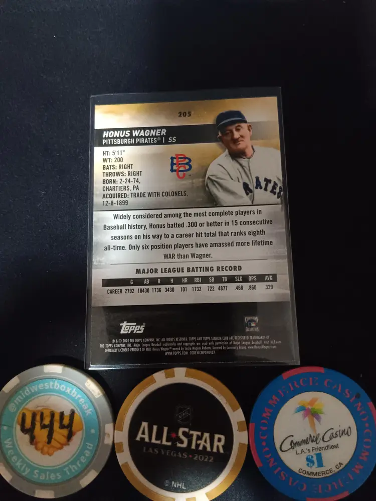 2024 Topps Stadium Club Honus Wagner gold - Pittsburgh Pirates