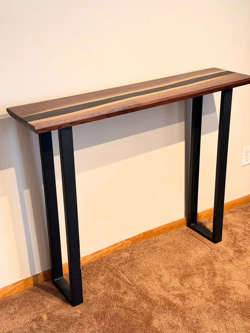 Black Walnut River Console Table