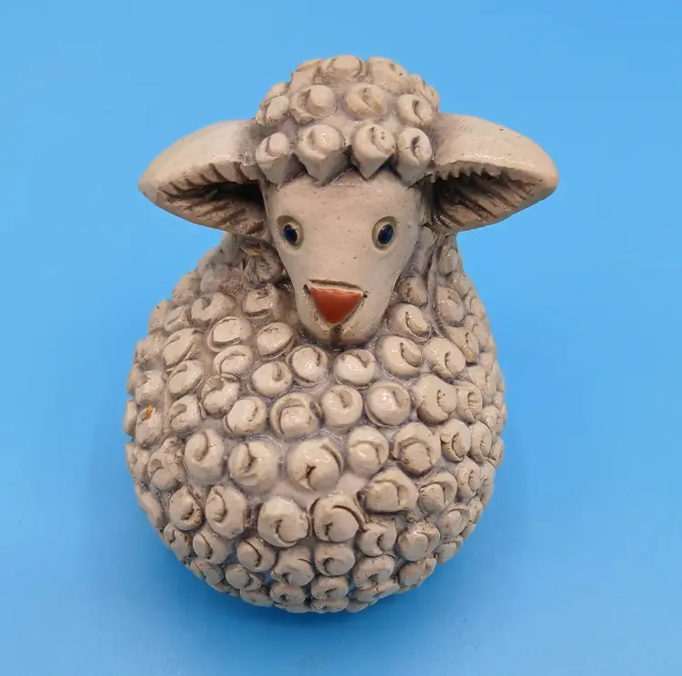 Vintage Artesania Rinconada Sheep #170, Hand-Carved Signed, Retired