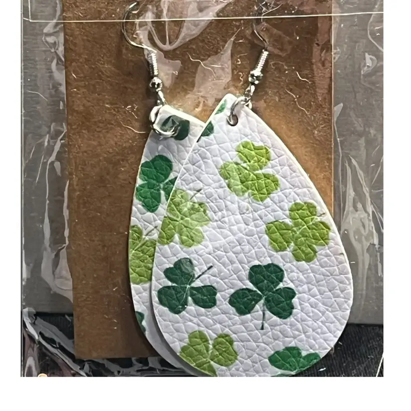 Earring As Picture Faux Leather