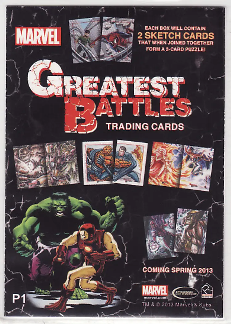 Marvel Greatest Battles Promo Card P1 Rittenhouse 2013