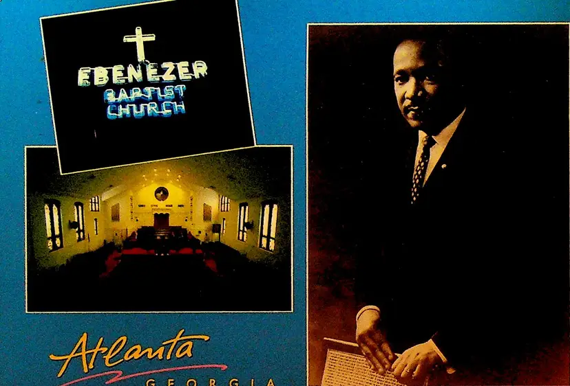 Ebenezer Baptist Church Atlanta Georgia Postcard Martin Luther King Jr