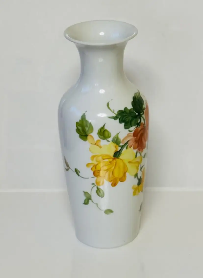 Vintage Kaiser "Lauriane" 10” Floral Vase W. Germany Romantic and Light Signed