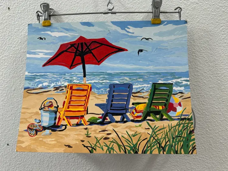 Paint By Numbers 2 Different By Same Artist Beach Scene Vibrant