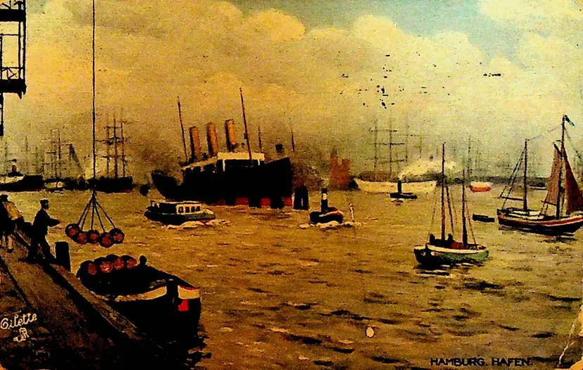 Raphael Tuck's & Sons Hamburg Hafen Postcard