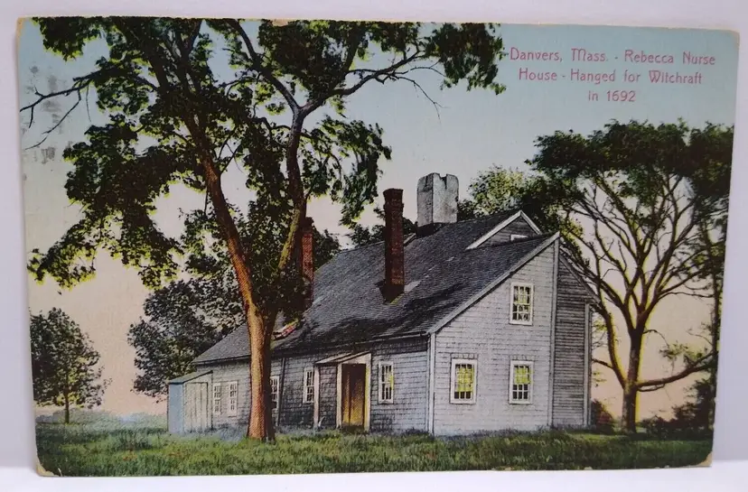 Rebecca Nurse Postcard Witchcraft Witch Halloween House Danvers Mass Ser 30125