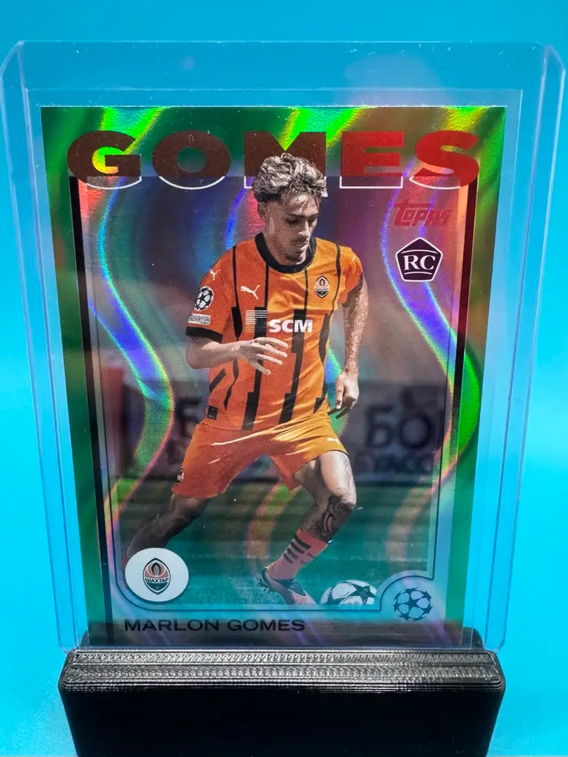 Marlon Gomes Topps UEFA CC Green Flowfractor RC Shakhtar Donetsk