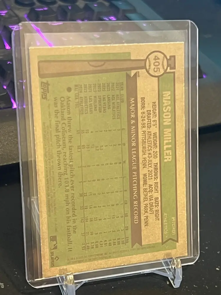 2025 Topps Heritage Mason Miller Image Varation Rookie Cup