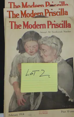 Lot 2 Antique Magazines The Modern Priscilla 3 Issues