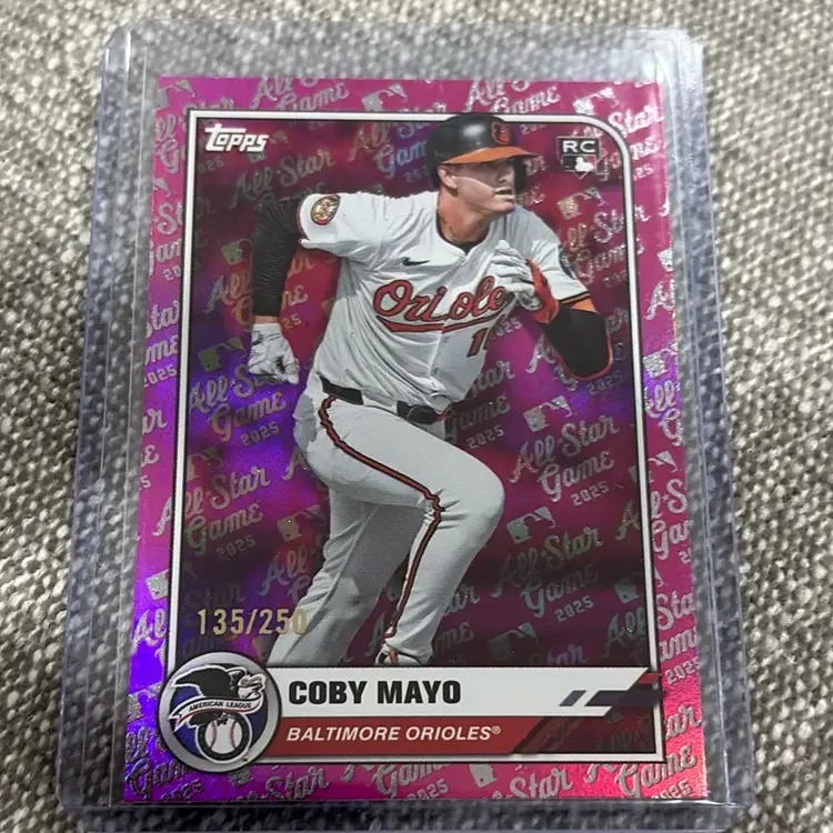 2025 Topps All Star game Coby Mayo RC Pink Foil /250 Baltimore Orioles #93