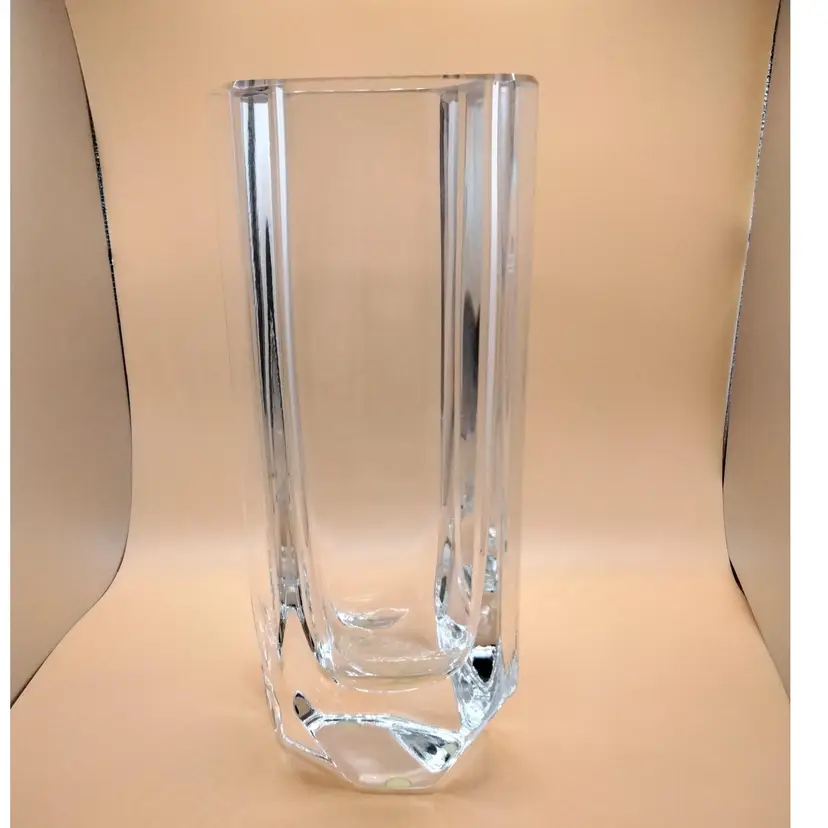 Kosta Boda Crystal Diamond Shaped Signed & Numbered Vase