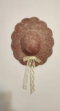 Ceramic Hat Wall Hanging 14 1/2 X 12 1/2