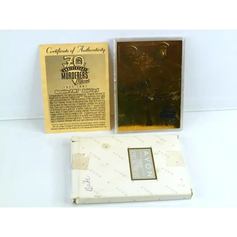 1997 Babe Ruth / Lou Gehrig 70th Anniversary, Murderers Row, 23kt Gold