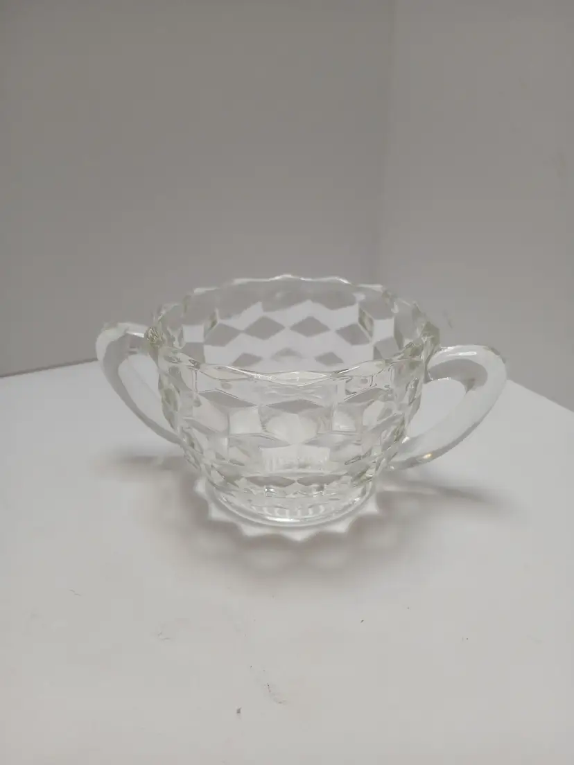 Jeannette Glass Cube Open Sugar