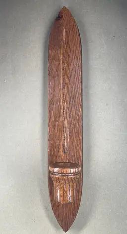 Vintage Wooden Wall Sconce Taper Candle Holder