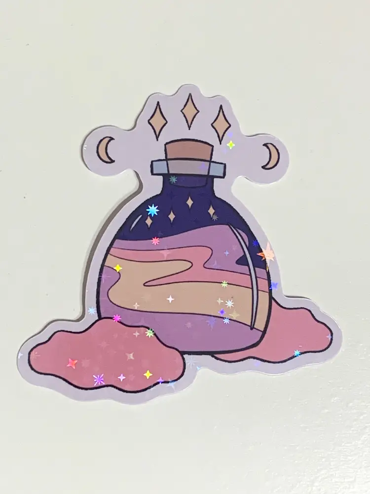Magic Potion Sparkly Holographic Vinyl Sticker