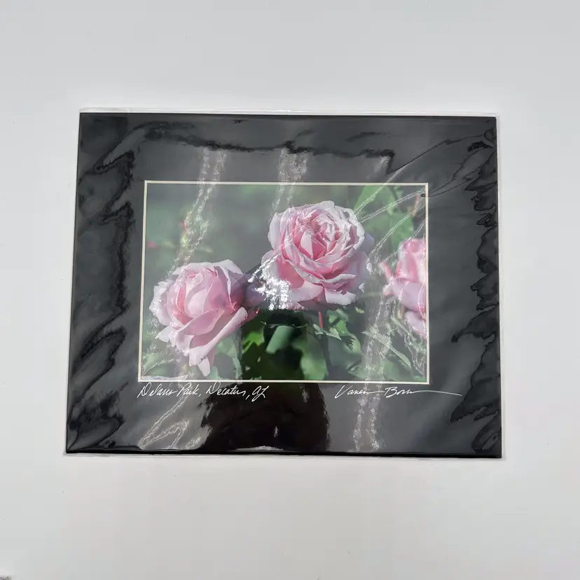 Pink Rose Matted Photo Print